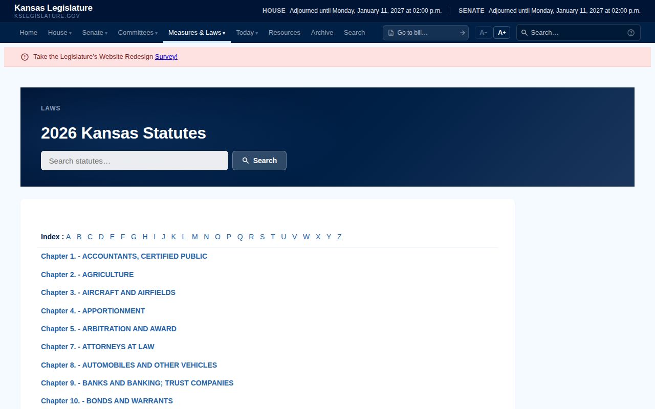 Official Kansas statute portal for Bourbon County mugshot and arrest record law